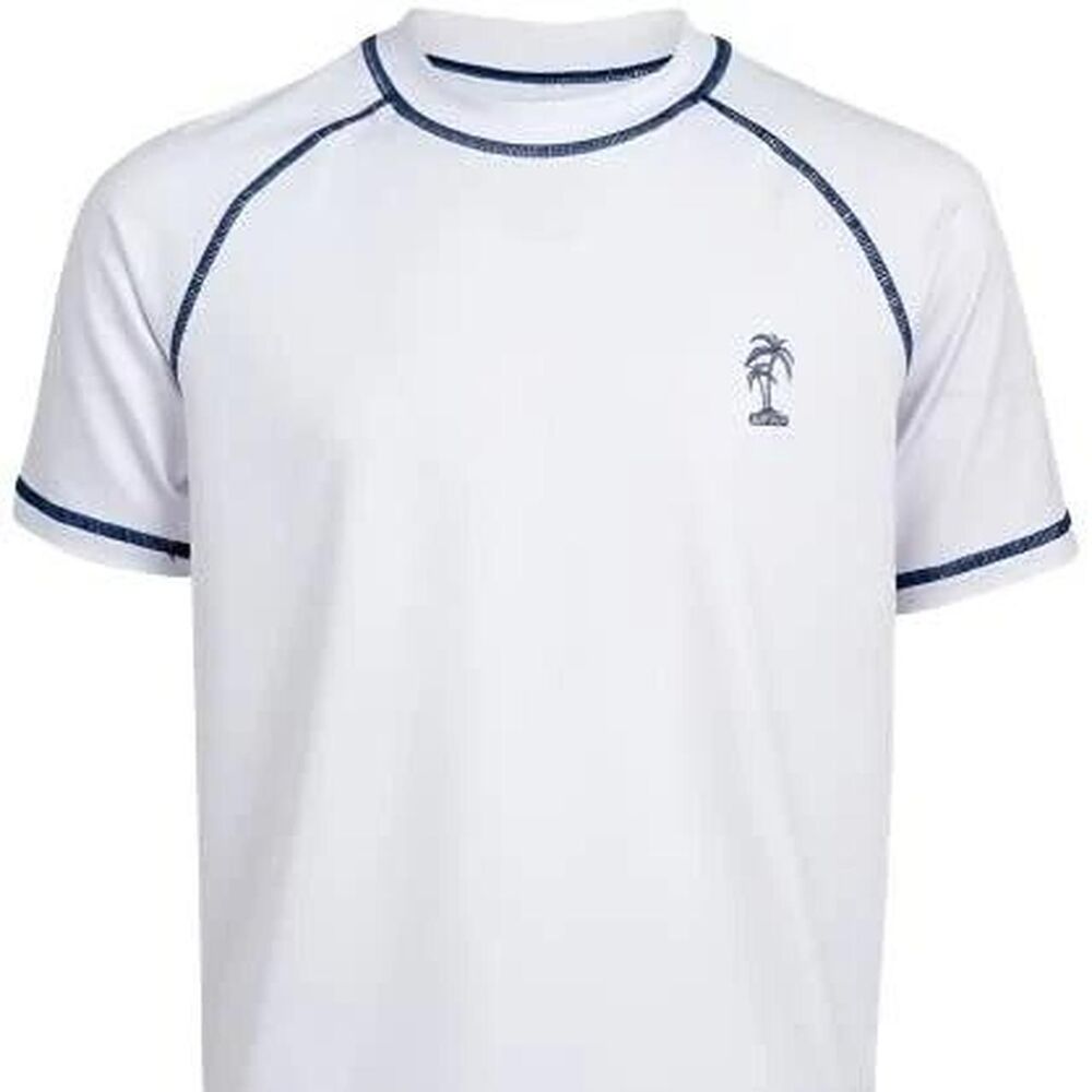 Ixtreme Boys White Palm TreeRash Guard Swim Shirt XL 14/16 NWT